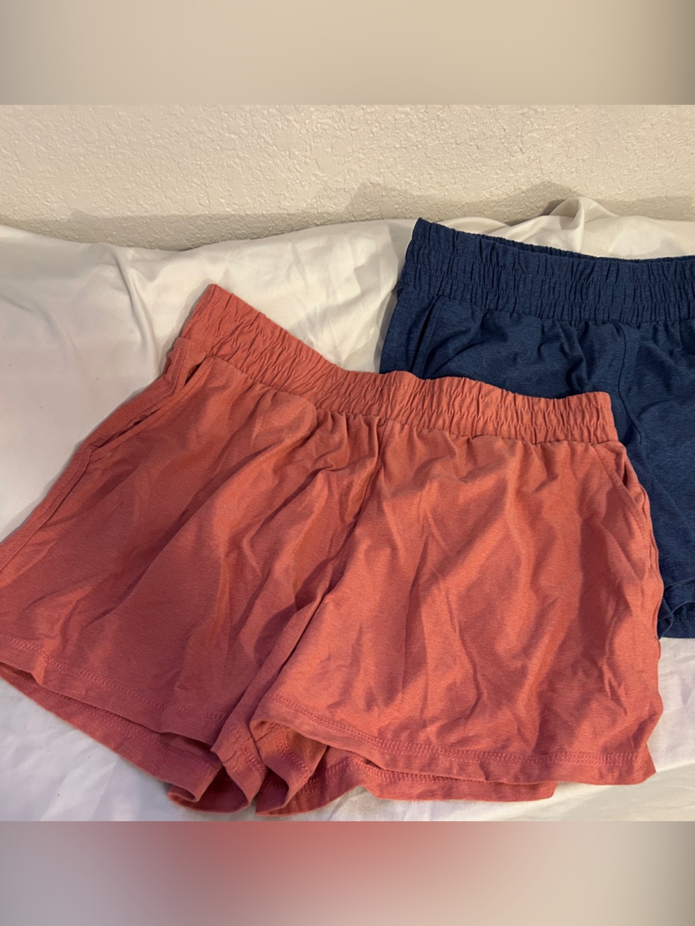 Athletic Works Coral Pink and Navy Blue Athletic Shorts - 2 Pack